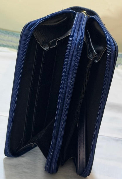 Elegant Navy Blue Hand Clutch – Premium Style with Spacious Design