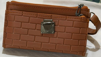 Premium Brown Multi-Compartment Hand Wallet / Clutch