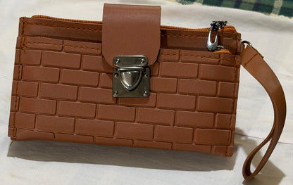 Premium Brown Multi-Compartment Hand Wallet / Clutch