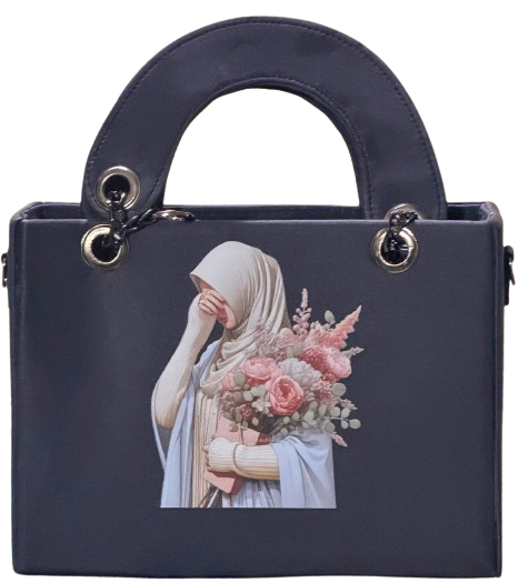 Elegant Printed Top Handle Handbag / Tote Bag