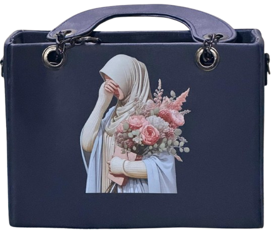 Elegant Printed Top Handle Handbag / Tote Bag