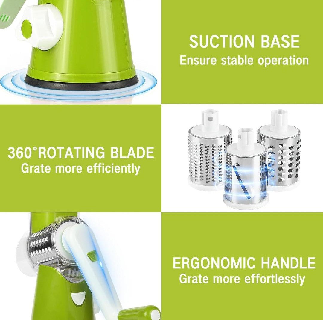 Time saving 3 in 1 multifunctional Manual Vegetable Cutter Slicer Round kitchen gadgets